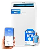 MIDEA Pingüino Aire Acondicionado Portátil 3 en 1 | 3000 Frigorías / 12000 BTU | Air conditioner Silencioso 43m2 - Deshumidificador Ventilador Climatizador 3500 W - 4 modalidades con kit de ventana