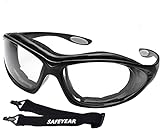 SAFEYEAR Gafas de Seguridad antiniebla y antifragmentación - SG002, gafas de trabajo profesionales teñidas con rayos ultravioleta para hombres y mujeres diy, protección ocular de laboratorio,molienda