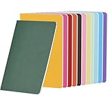 ZCZN Cuaderno A5 Paquete de 12, Libretas en Blanco de 30 Hojas/ 60 Páginas para Dibujo Diario Notas Estudio Agenda - 12 Colores Mixtos