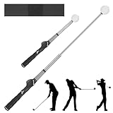 Mano de Agarre del Golf & Palos de Alineación para Golf, Escalable Entrenador de Grip Golf, Barra de Velocidad Palos de Golf, Golf Accesorios Ejercicios en Interiores y Exteriores Hombres y Mujeres