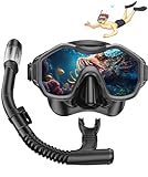 iParaAiluRy Snorkel Gafas Buceo Adulto Mascara Snorkel con Máscara Antivaho, Gafas de Buceo Adulto para Snorkel Natación y Buceo