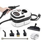 EAFCAuto Limpiadores a vapor portátiles de alta temperatura y presión de 2500 W, para aire acondicionado, campana de cocina, máquina de limpieza a vapor para automóviles, limpieza de pisos (Blanco)