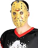 Funidelia Máscara Oficial de Jason Viernes 13 para Hombre y Mujer, Complementos de Terror Miedo para Adulto, Accesorios de Carnaval, Halloween y Fiestas