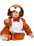 Funidelia | Disfraz de para bebé Talla 0-6 Meses Animales, Cachorro - Color: Marrón - Divertidos Disfraces y complementos para Carnaval y Halloween