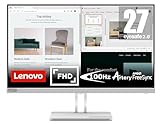 Lenovo L27e-40 - Monitor 27' FullHD (VA, 100 Hz, 4 ms, HDMI, VGA, FreeSync, Soporte para teléfono) Ajuste de inclinación - Gris