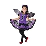 Jt-Amigo Disfraz de Murciélago Para Niña Halloween, 7-8 Años