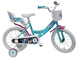 Disney Frozen - Bicicleta para Niña, 16' pulgadas, Acero, Blanco y Azul
