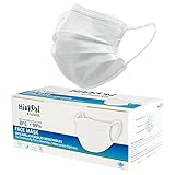 HIBRON 50 Mascarillas Blancas Higiénicas Desechables Homologadas CWA 17553: 2020 con Método de Ensayo BFE: EN14683:2019 en España, BFE  99%