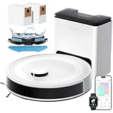 Lefant M2 Plus Robot Aspirador y Fregasuelos, 6000pa Suction Mapeo Inteligente con Base Autovaciado, Navegación LiDar dToF, Ideal para Limpiar Alfombras, Pisos Duros y Pelo Mascotas