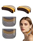 ZKUNL 2PCS Cepillo Facial de Contorno Linfático,Masajeador de Drenaje Linfático,Cepillo Facial en Seco,Se Adapta al Contorno de la Piel,Aliviando la Fatiga Facials,para Cara,Barbilla,Mandíbula