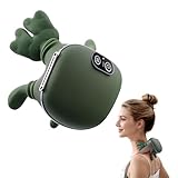 Masajeador Cervical y Espalda 4D a Mano Biónica, Masajeador Cuello Eléctrico con 3 Niveles de Intensidad y 2 Niveles de Calor, Masaje Profundo para Relajar Músculos, Alivia Dolores y Fatiga (Verde)