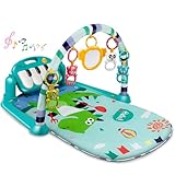 AmyBenton Gimnasio Piano Bebe, Manta Suelo de Juegos Bebe Actividades con Música y Luz, Regalos para Niños y Niñas 0+ Meses