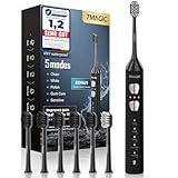 Cepillo de Dientes Eléctrico, Cepillo Electrico, Cepillos de Dientes Eléctricos Sónicos, Cepillo de Dientes Eléctrico Ultrasónico - 3 Intensidades, 5 Modos, 40000VPM, IPX7, Autonomía 180 Días, Negro
