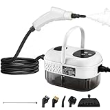 Limpiador a Vapor con 5 Cabezales, 1100ml Vaporeta Limpieza Hogar Potente 2500W, 6 Velocidades, Portátil Máquina de Limpieza a Vapor Presurizada de Alta Temperatu para Cocina, Baño, Coches