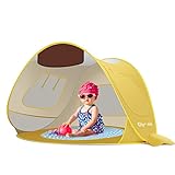 Glymnis Tienda Playa Bebe Pop up Tienda de Bebé con Piscina para Infantil Carpa Plegable Portátil Protección Sol Anti UV 50+ Ventilación 120 x 85 x 70cm