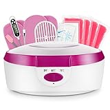AYITOO Baño de parafina para manos y pies con accesorios, baño de cera eléctrico con cera de parafina, dispositivo de 265 W, color rosa
