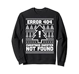 Error 404 feo suéter de Navidad no encontrado - Computer Nerd Sudadera