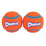 ¡Tírala! Pelota de tenis para perros, duradera, compatible con lanzador de pelotas para perros, tamaño mediano, paquete de 2