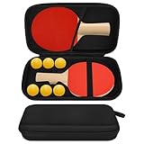 YYTECH Funda para raqueta de ping pong, bolsa impermeable para raquetas de ping pong, material compuesto EV, apto para 1 raqueta y 6 pelotas (solo bolsa)