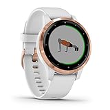 Garmin Vívoactive 4S, Reloj Inteligente con GPS, monitorización de la energía corporal, entrenamientos animados, pulsioximetría, puntuación de sueño y notificaciones del smartphone, Blanco y Rose Gold