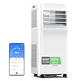 COMFEE Pingüino Aire Acondicionado Portátil 3 en 1 | 9000 BTU/2250 Frigorías Con App + Mando a Distancia | Climatizador y Deshumidificador | Bajo Consumo | Función Follow Me | Incluye kit de ventana