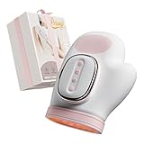 Prisag Masajeador de Manos Eléctricos Inalámbrico con Calor y Compresión, Masaje Dedos, Muñecas y Palma, 3 Modos 5 Niveles, Regalo para Hombres y Mujeres, Relaja las Manos, Pink
