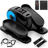 JUPPLIES Mini Eliptica Eléctrica para Personas Mayores con 12 Velocidades y Control Remoto - Pedaleador Eléctrico Silencioso con 2 Bandas de Resistencia, Pantalla LED, Pedales Antideslizantes