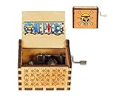 Cuzit - Caja de música de madera de una pieza en forma de titán, juguete con manivela grabada, vintage, para cumpleaños, Halloween, Navidad, regalo del día de San Valentín