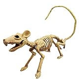 NiceButy Rata de Halloween Esqueleto de plástico Animales Huesos esqueléticos Decoración Esqueleto de simulación de Horror para la decoración de Halloween