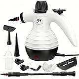 MLMLANT Limpiador de vapor, limpiador de vapor portátil con cerradura de seguridad y juego de 10 accesorios, ideal para alfombras, asientos de coche, sofás, ventanas, tapizados y mucho más