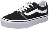 Vans Ward Platform, Zapatillas Mujer, Canvas Black White, 38.5 EU
