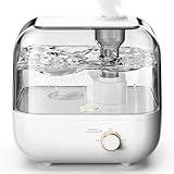 BEAR Top-Fill Humidificador 5L de Aromas, 28dB Ultra Silencioso para Bebés y Plantas, 35 Horas de Funcionamiento, con Bandeja de Aroma, Boquilla de Vapor Giratoria de 360°, Apagado Automático