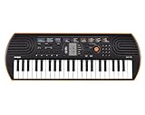 CASIO SA-76H7 - Teclado electrónico, color negro y naranja