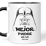 LA CASA DE LAS TAZAS® Regalos para Papa. Regalos Originales Día del Padre - Papá - Super Papa, Regalos Hombre Originales - Taza Papa - Cumpleaños Padre, Regalo Gracioso Papa (Negro)