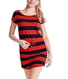 Only Onlmay Life S/S Dress Noos Vestido, Multicolor (Night Sky Stripes/Block High Risk Red), M para Mujer