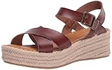 Amazon Essentials Sandalia Tipo Alpargata con Plataforma Plana Mujer, Marrón, 39 EU