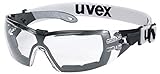 Uvex Gafas de seguridad Pheos Guard - Supravision Extreme - Transparente/Negro-Gris