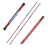 flintronic 123cm Palos de Alineación Golf, 2 Varillas de Alineación Entrenamiento Golf 3 Secciones, Ayuda de Entrenamiento de Alineación de Golf, Unisex, para Apuntar, Entrenamiento de Balanceo