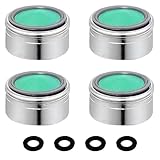 4 PCS Aireador De M24 En Latón Cromado Con Filtro Anticalcáreo Ahorra Agua Y Energía, Ahorra Hasta Un 60%, Getto Da 5l/Min Installazione Facile, Diffusore Antispruzzo