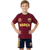 Get Trend FC Barcelona Pijama Niño 7-14 Años, Conjunto Verano Niño, Camiseta Manga Corta y Pantalón Corto 100% Algodón, Regalo Futbol (Barcelona, Burdeos/Azul Marino, 13-14 Años)