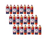 Botellas para Camping Gas Portatil u Hornillo Camping Portátil, Cocinal, Infernillo, Fogareiro, Cartucho de Gas Butano para Acampada B-250 para Hornillos Camping y Quemadores (Packs de 24 Botellas)
