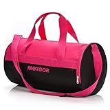 Bolsa Deporte Viaje Gimnasio con Compartimento Separado para Zapatos Duffle Bag para Hombre Mujer Ultraligera Plegable Bolsa Deportiva 25 L Yoga Bolsa Fin de Semana (Rosa/Negro, 25 L)