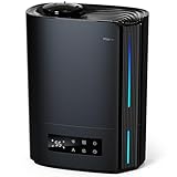 AROEVE Humidificador de Aire 6L para Habitaciones, Difusor de Aceites Esenciales, Humidificador Ultrasónico para Bebés y Plantas, Duración de hasta 60 Horas, Control de Humedad Inteligente, Silencioso