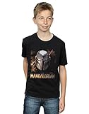 Star Wars Niños The Mandalorian Helmet Camiseta Negro 12-13 Years