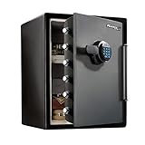 Master Lock Caja Fuerte de Seguridad [Ignifuga y Resistente al Agua] [Combinación Digital] [XX large] -LFW205FYC, Negro, Gris, XX-Large
