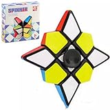 Star Spinner 2 en 1, 1x3x3 Cubo mágico de Velocidad para Adultos, Adolescentes y niños - portátil, Ligero, Juguete de Escritorio