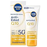 NIVEA SUN Q10 Protección Solar Facial Antiedad Transpirable SPF50+ 40 ml