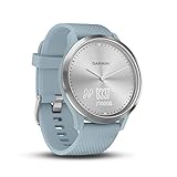 Garmin vívomove HR - Elegante reloj inteligente híbrido con monitor de actividad, azul claro
