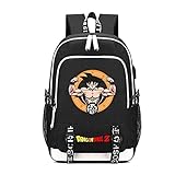 Twhoixi Dragon Ball Z Mochila Mujeres Hombres Carga USB Laptop School Mochila Super Saiyan Goku Travel Bag