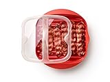 Lékué Microwave Bacon Cooker, Rojo, 28.2x6x24.9 cm